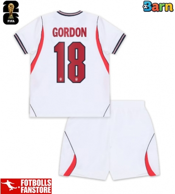 England Anthony Gordon #18 Hemmatröja Barn VM 2026 Kortärmad (+ Korta byxor)
